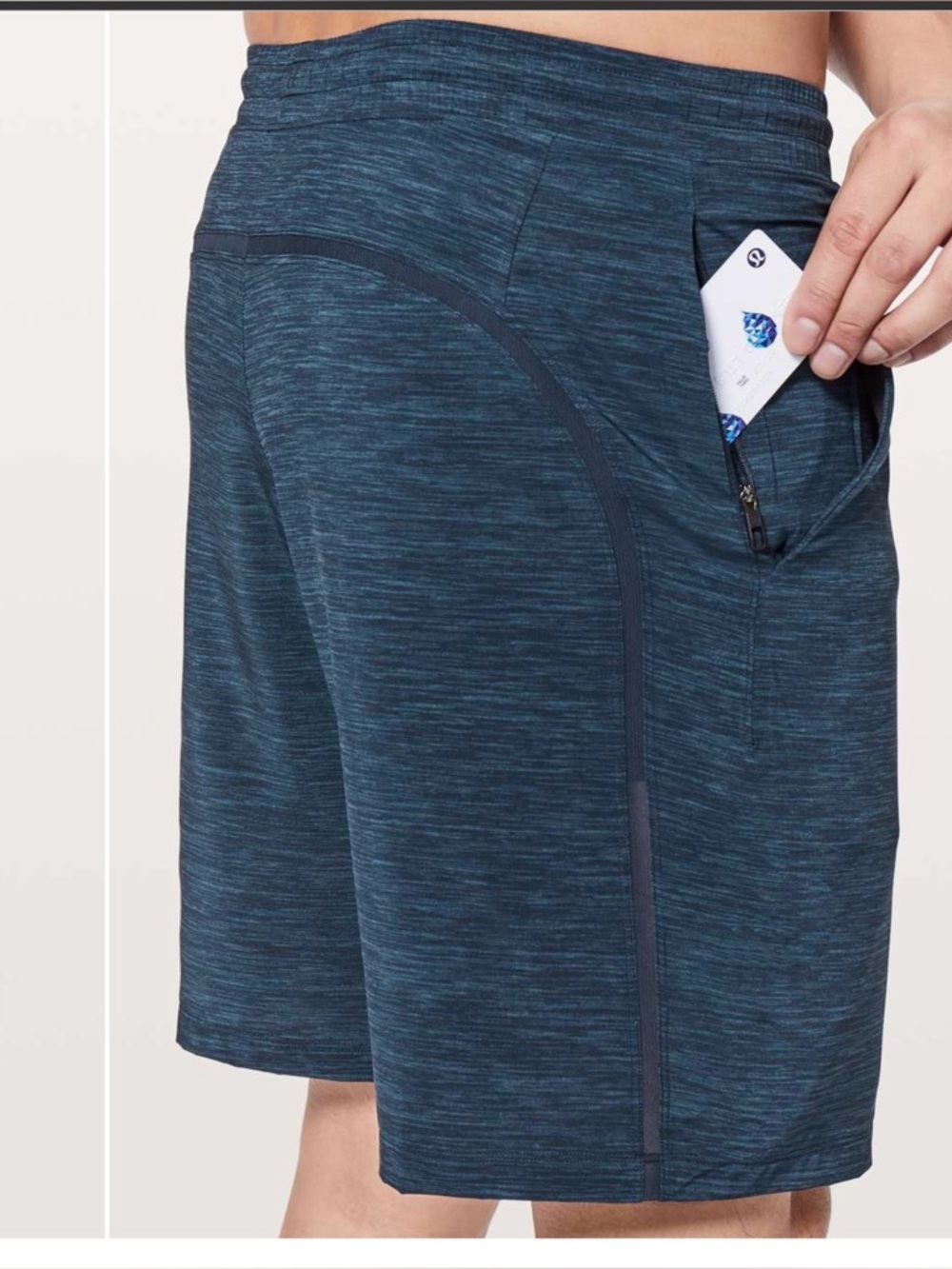 Lululemon Pace Breaker Short Allover Iron Blue True Navy
